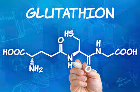 Cette image illustre la formule chimique du glutathion, également connu sous l'abréviation GSH.