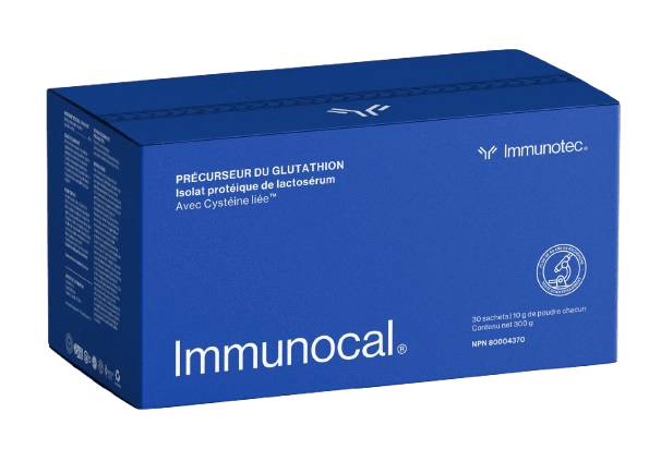 Image de la boîte contenant 30 sachets du supplément naturel IMMUNOCAL, version 2025.